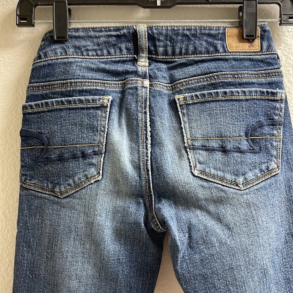 E) American Eagle Outfitters Skinny Stretch Women Jeans Blue size 00 - Picture 5 of 12